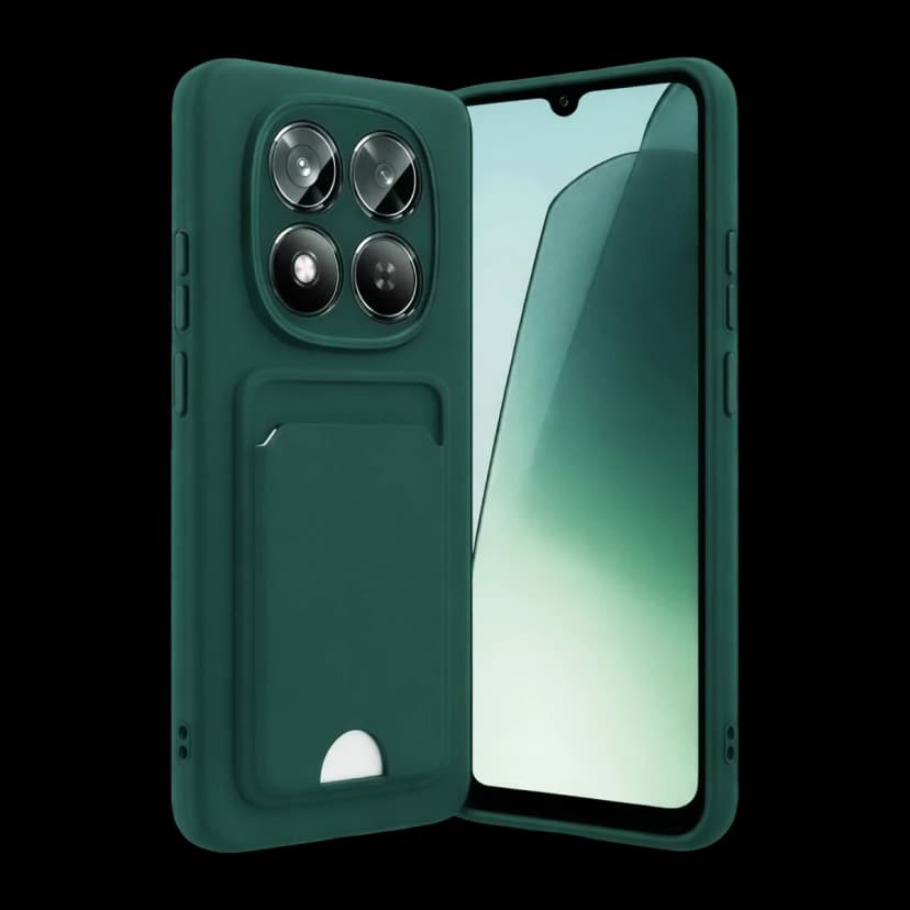 Newface Xiaomi Redmi Note 15 Pro 5G Kelvin Kartvizitli Silikon - Koyu Yeşil
