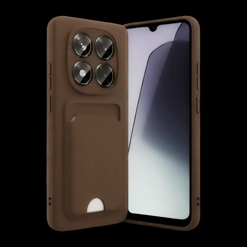 Newface Xiaomi Redmi Note 15 Pro 5G Kelvin Kartvizitli Silikon - Kahverengi