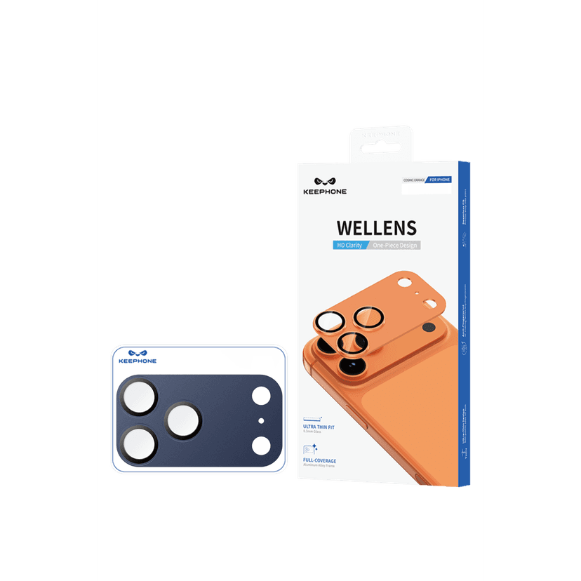 Keephone Apple iPhone 17 Pro Wellens Kamera Lens Koruyucu - Lacivert