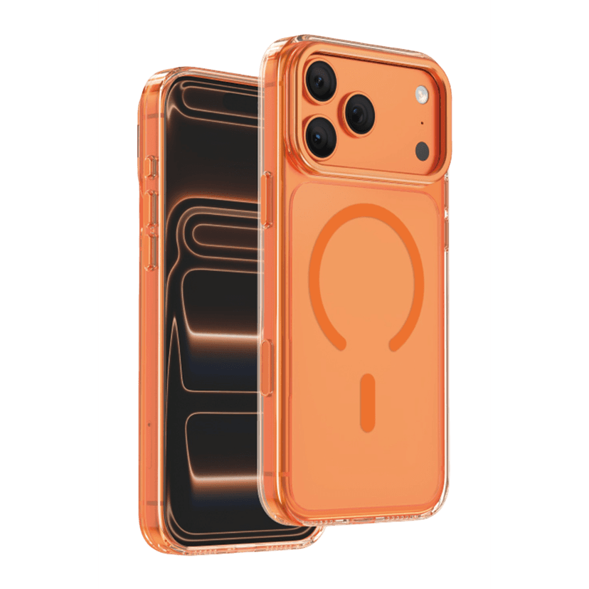 Keephone Apple iPhone 17 Pro Max Magicam Standlı Magsafe Kapak - Turuncu