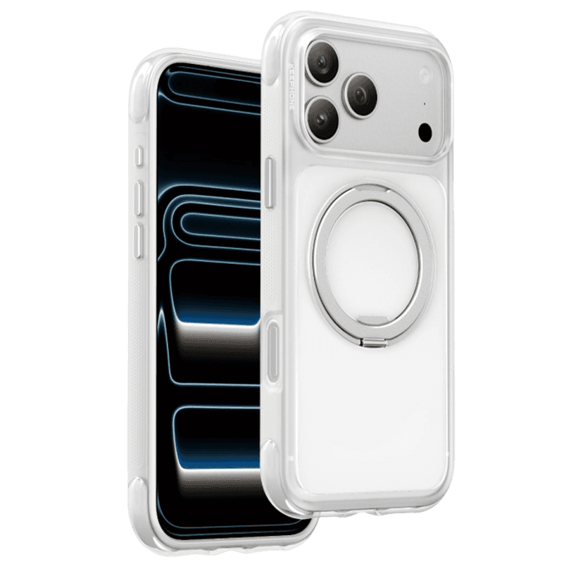 Keephone Apple iPhone 17 Pro Max Monica Airbag Pro Stantlı Magsafe Kapak - Beyaz
