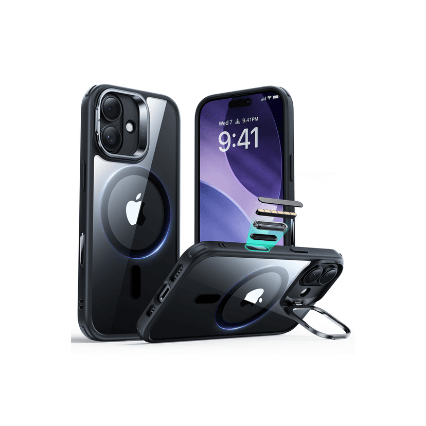 ESR Apple iPhone 17 Classic Hybrid Magsafe Standlı Kapak - Clear Black