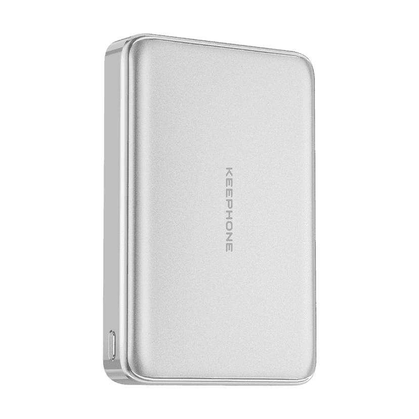 Keephone PB68 Shanks 10.000 mAh 25W Qi2 MagSafe ve Semi Solid Destekli Powerbank - Gümüş