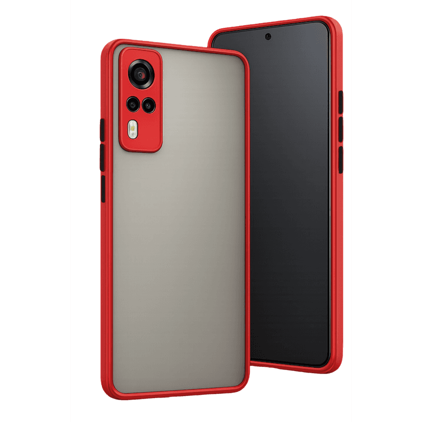 Newface Vivo Y53S Kılıf Montreal Silikon Kapak - Kırmızı