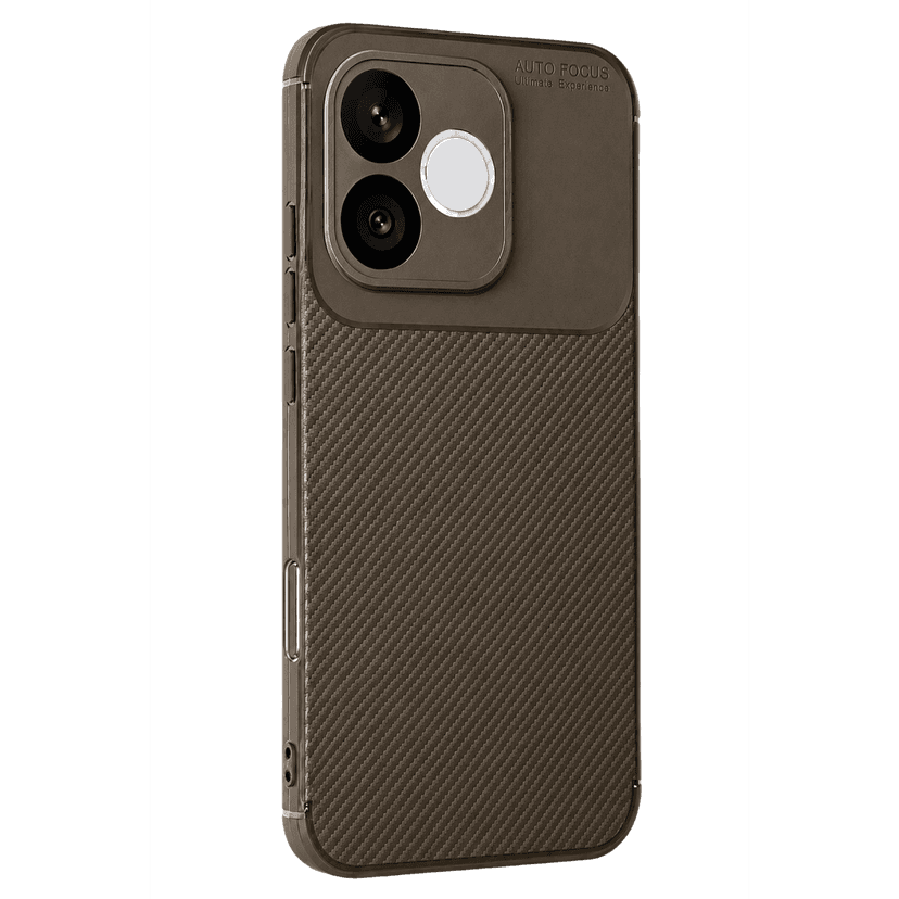 Newface Huawei Honor 600 Lite Auto Focus Karbon Kapak - Kahverengi