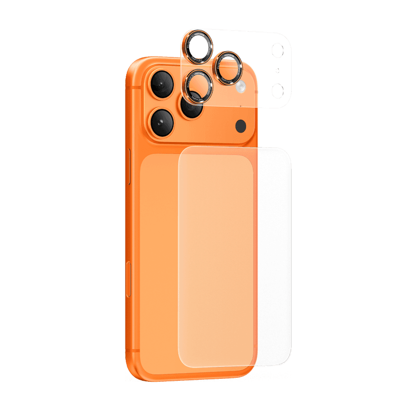 Keephone Apple iPhone 17 Pro Sapphire Vita Arka Film Ve Kamera Lens Koruyucu - Turuncu