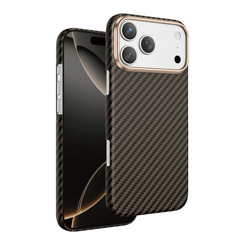 Keephone Apple iPhone 17 Pro Max Kevlar Diago Magsafe Kılıf - Bronz