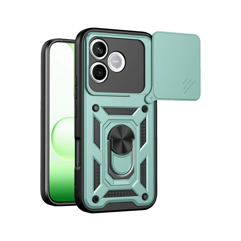 Newface Huawei Honor 600 Lite Pars Lens Yüzüklü Silikon - Yeşil