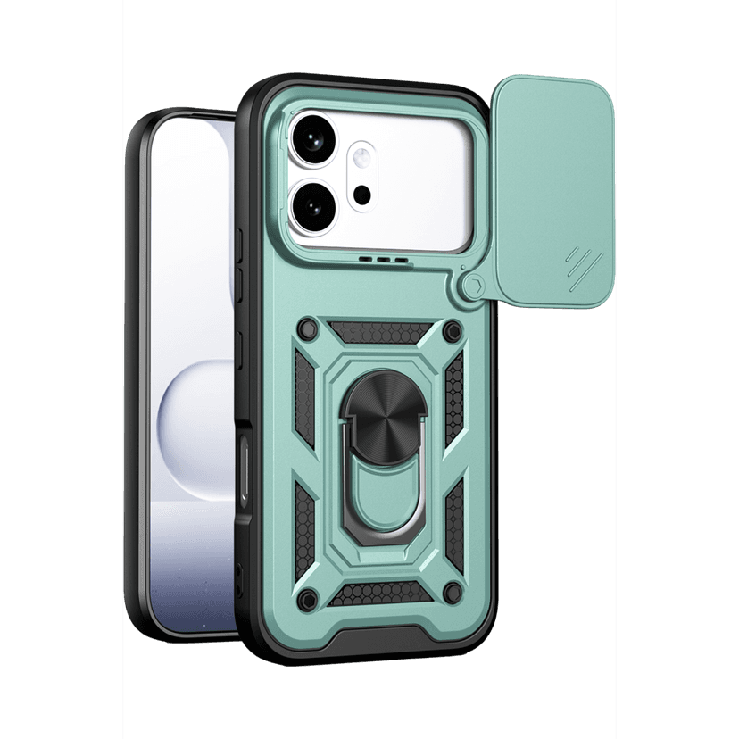 Newface Huawei Honor 600 Pars Lens Yüzüklü Silikon - Yeşil