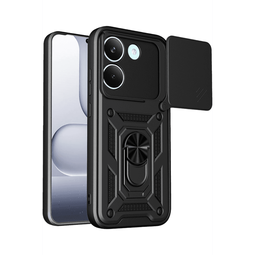 Newface Xiaomi Poco X8 Pro Pars Lens Yüzüklü Silikon - Siyah