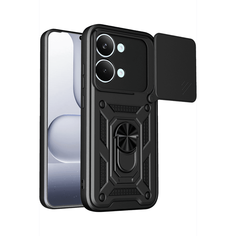Newface Xiaomi Poco X8 Pro Max Pars Lens Yüzüklü Silikon - Siyah