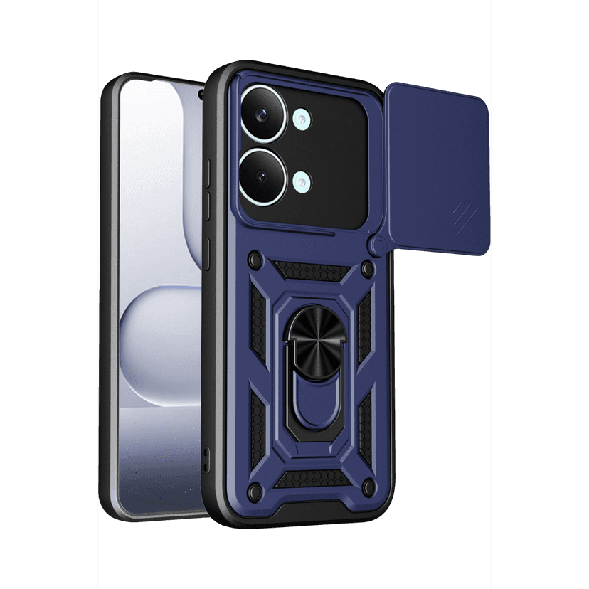 Newface Xiaomi Poco X8 Pro Max Pars Lens Yüzüklü Silikon - Lacivert