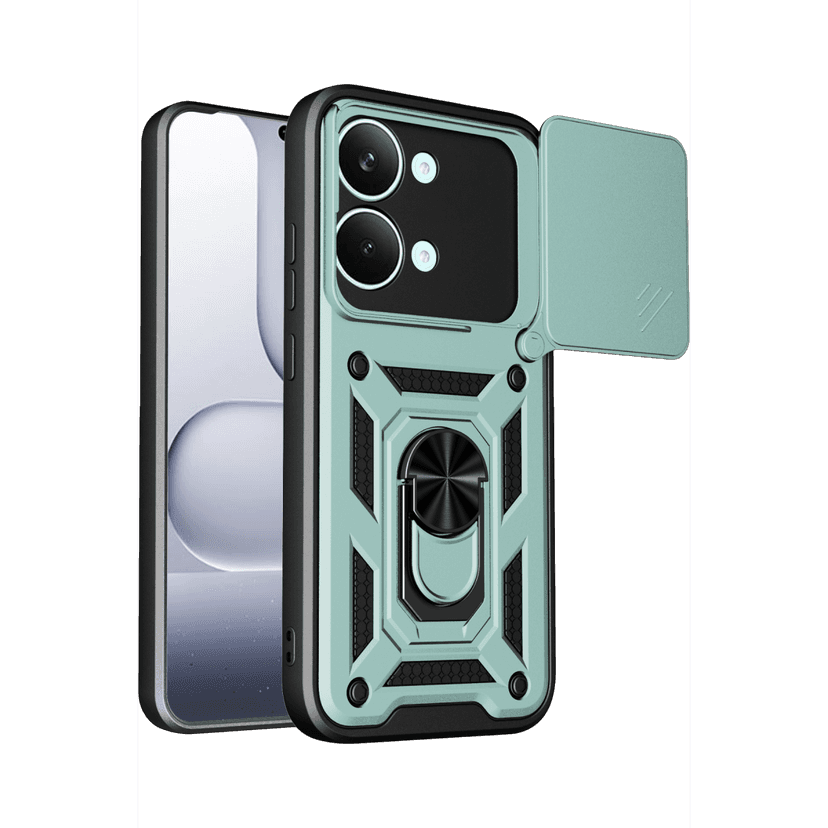 Newface Xiaomi Poco X8 Pro Max Pars Lens Yüzüklü Silikon - Yeşil