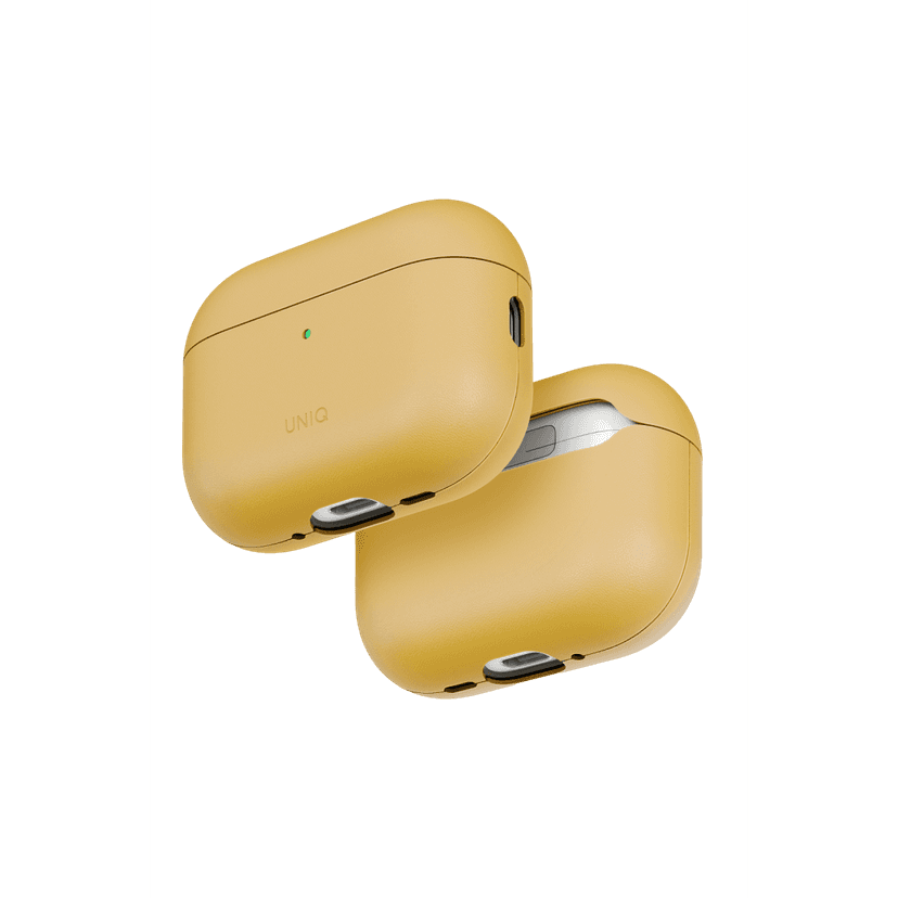 Uniq Apple Airpods Pro 3 (3.nesil) Lyden Vex Deri Kılıf - Sarı