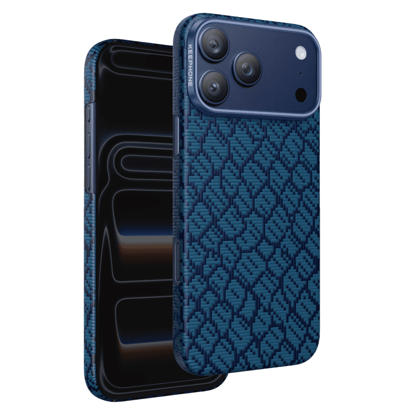 Keephone Apple iPhone 17 Pro Max Drakon Aramid Magsafe Kapak - Lacivert
