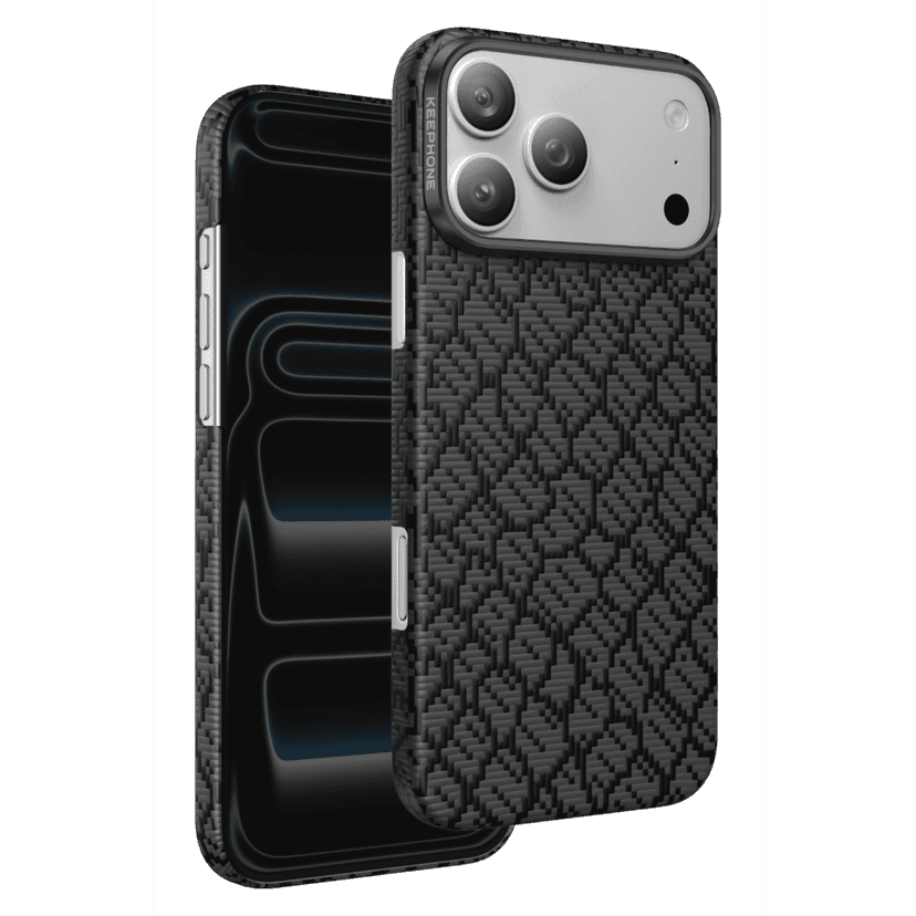 Keephone Apple iPhone 17 Pro Max Drakon Aramid Magsafe Kapak - Siyah
