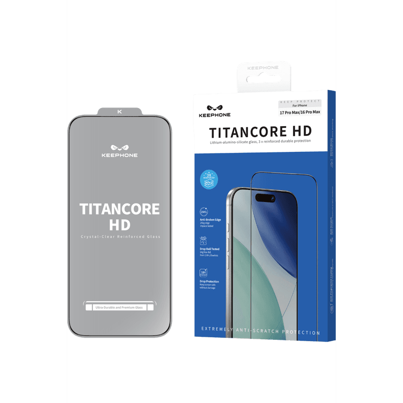 Keephone Apple iPhone 17 Pro Max Titancore HD Cam Ekran Koruyucu - Şeffaf