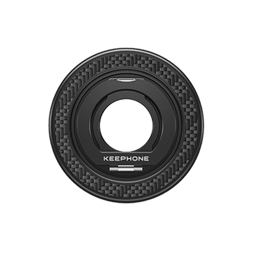 Keephone Kevlar Grip 360 Manyetik Magsafe Kickstand Yüzük - Black Robin