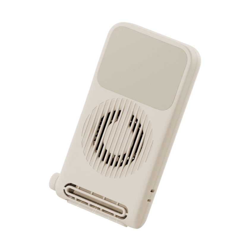 Energea X Bazic GoMag Breeze MagSafe Uyumlu Giyilebilir Mini Fan - Krem