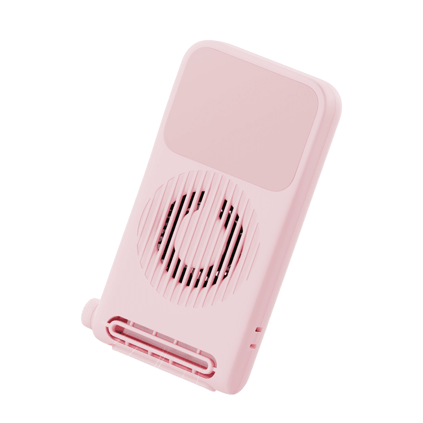 Energea X Bazic GoMag Breeze MagSafe Uyumlu Giyilebilir Mini Fan - Pembe