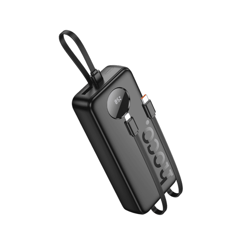 Hoco. J132A Sabio 20.000mAh PD20W Dahili 3 Kablolu Hızlı Şarj Powerbank - Siyah