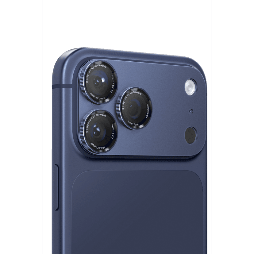 Keephone Apple iPhone 17 Pro Axion Kamera Lens Koruyucu - Lacivert