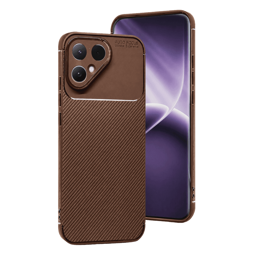 Newface Tecno Pova Curve 2 5G Auto Focus Karbon Kapak - Kahverengi