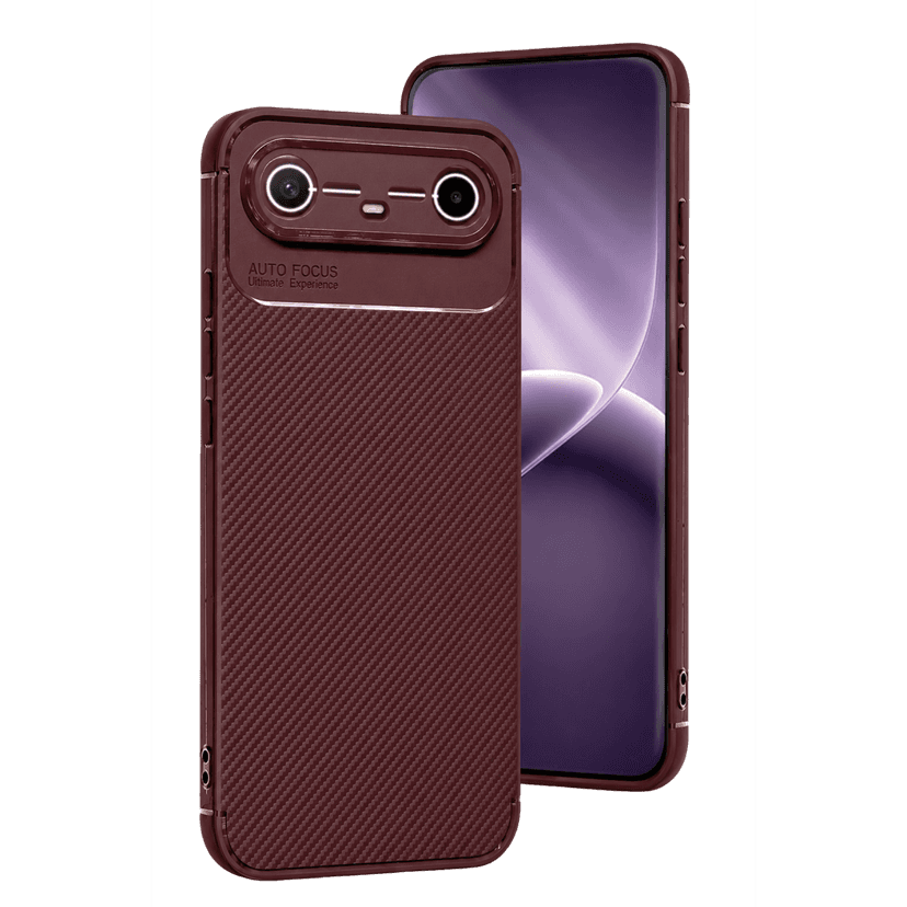 Newface Tecno Spark Slim 5G Auto Focus Karbon Kapak - Bordo