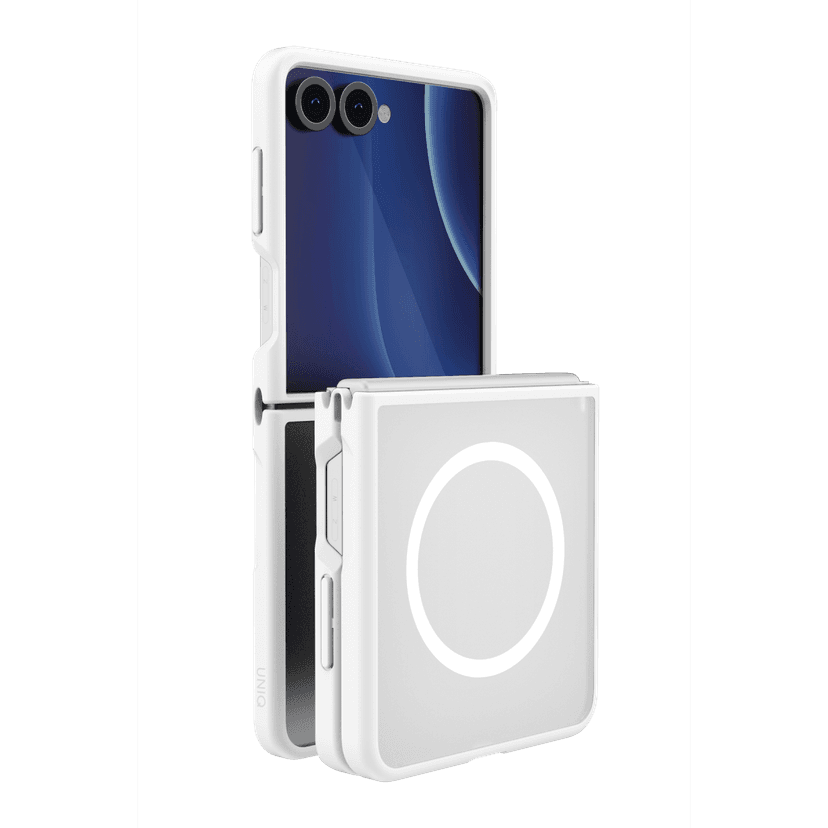 Uniq Samsung Galaxy Z Flip 8 Veren Magsafe Kapak - Beyaz