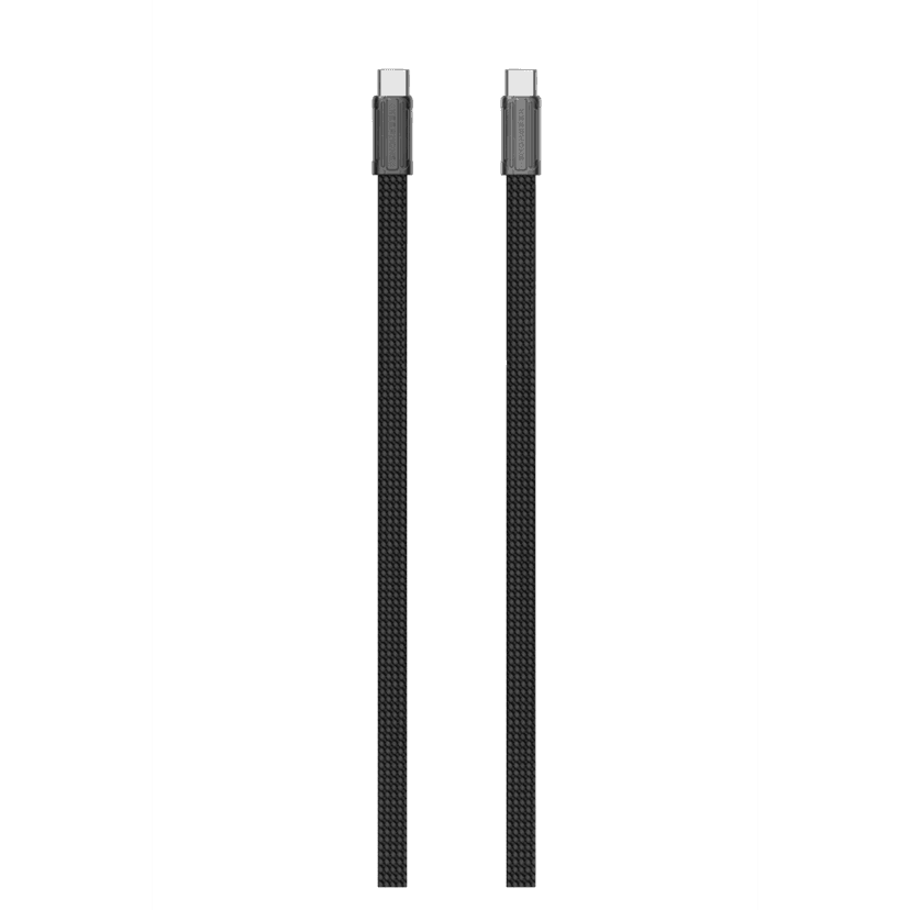 Keephone Weaveport 1.2M 60W Type-C to Type-C PD Hızlı Şarj Data Kablosu - Siyah
