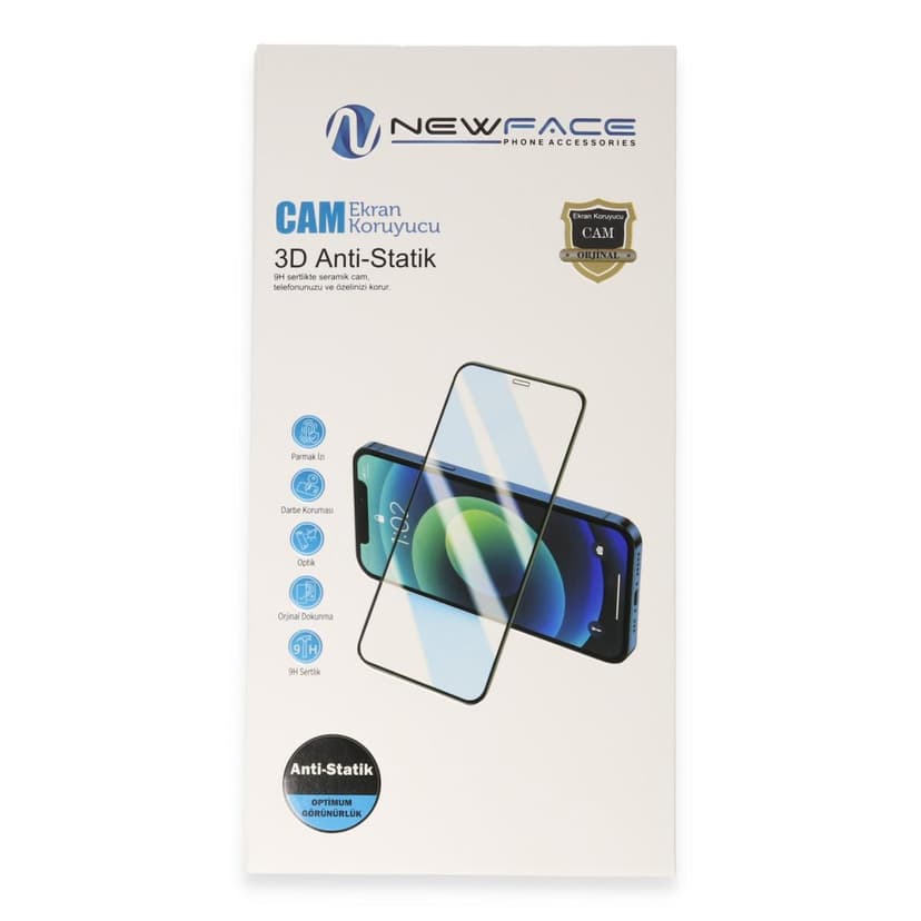 Newface Xiaomi Mi 17T Pro 3D Antistatik Cam Ekran Koruyucu - Şeffaf
