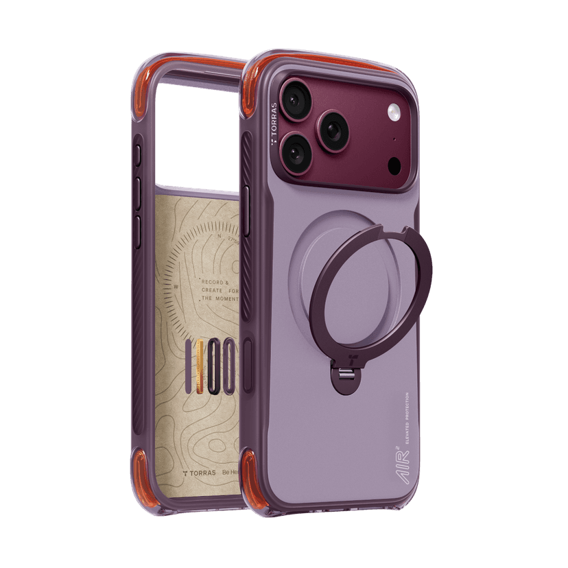 Torras Apple iPhone 18 Pro Max Ostand Q3 Air Pro Standlı Magsafe Kapak - Bordo