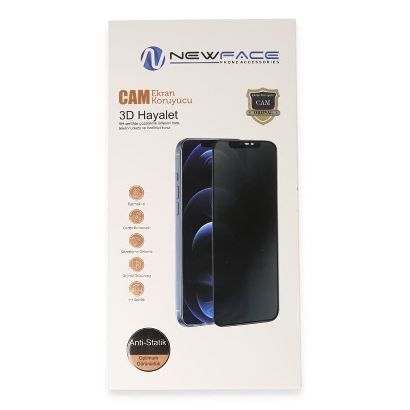 Newface Xiaomi Mi 17 Pro 3D Antistatik Hayalet Cam Ekran Koruyucu - Şeffaf