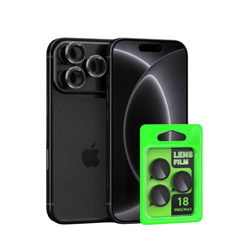 Newface Apple iPhone 18 Pro Max Raze Metal Kamera Lens - Siyah
