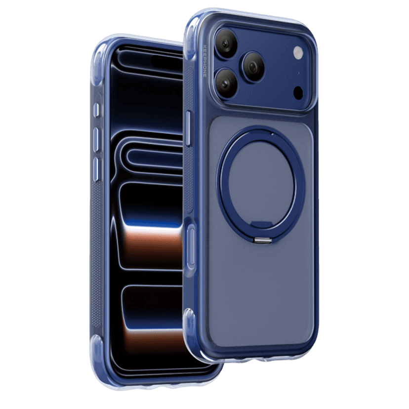 Keephone Apple iPhone 18 Pro Max Monica Airbag Pro Stantlı Magsafe Kapak - Lacivert
