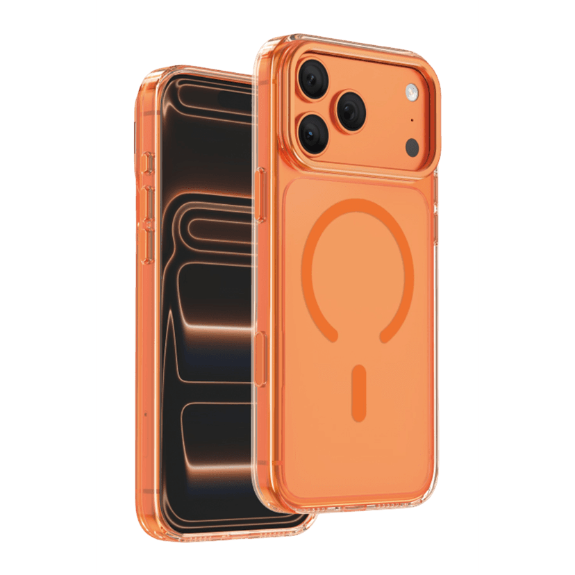 Keephone Apple iPhone 18 Pro Magicam Standlı Magsafe Kapak - Turuncu