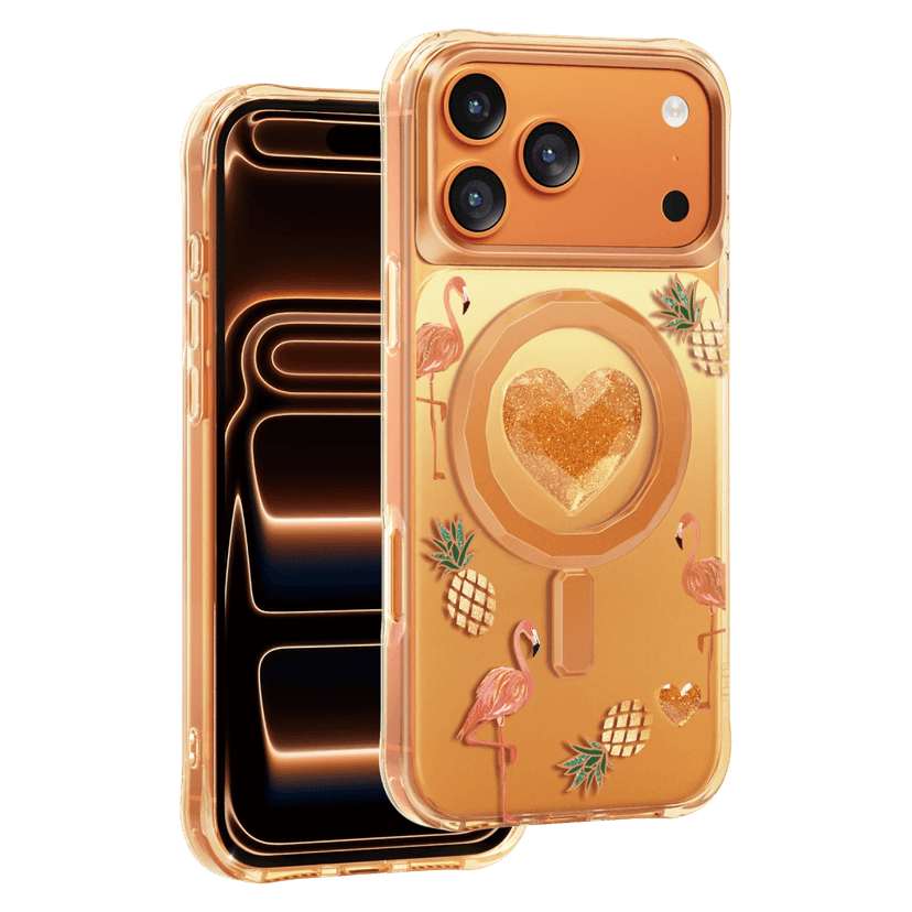 Keephone Apple iPhone 18 Pro Peachy Magsafe Kapak - Turuncu