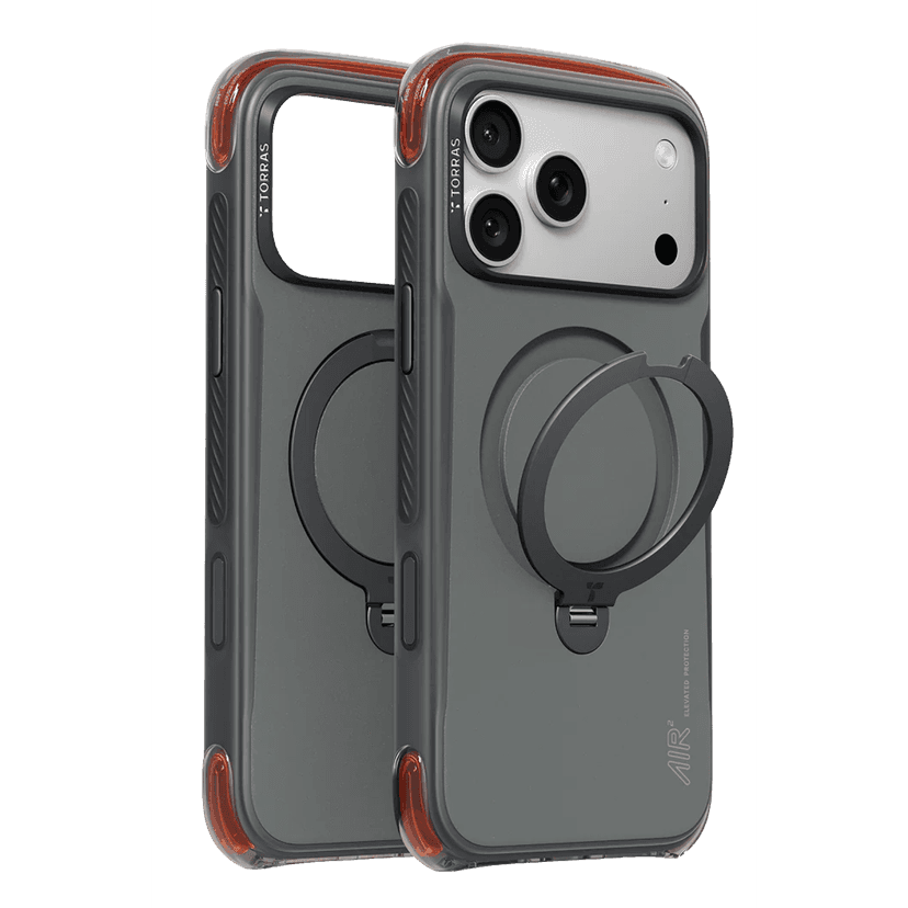 Torras Apple iPhone 17 Pro Max Ostand Q3 Air Pro Standlı Magsafe Kapak - Obsidia Core