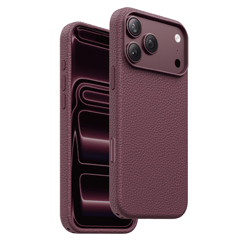 Keephone Apple iPhone 18 Pro Lycucci Deri Manyetik Kapak - Bordo