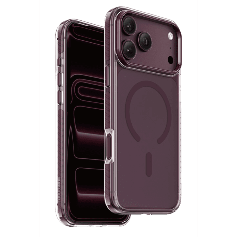 Keephone Apple iPhone 18 Pro Shockstar Magsafe Kapak - Bordo