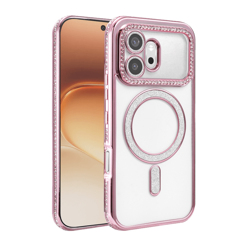 Newface Huawei Honor 600 Joke Simli Magneticsafe Kılıf - Pembe