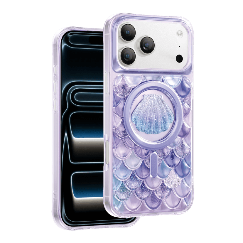 Keephone Apple iPhone 18 Pro Max Iceland Simli Magsafe Kapak - Mor