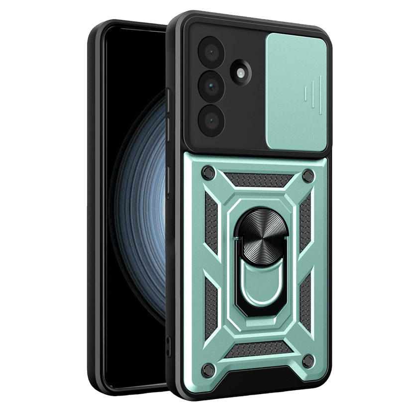 Newface Samsung Galaxy A27 5G Pars Lens Yüzüklü Silikon - Yeşil