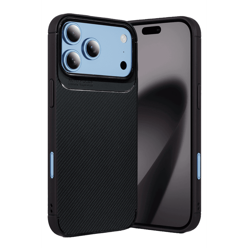Newface Apple iPhone 18 Pro Max Auto Focus Karbon Kapak - Siyah