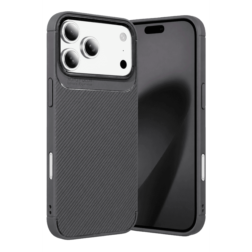 Newface Apple iPhone 18 Pro Max Auto Focus Karbon Kapak - Gri