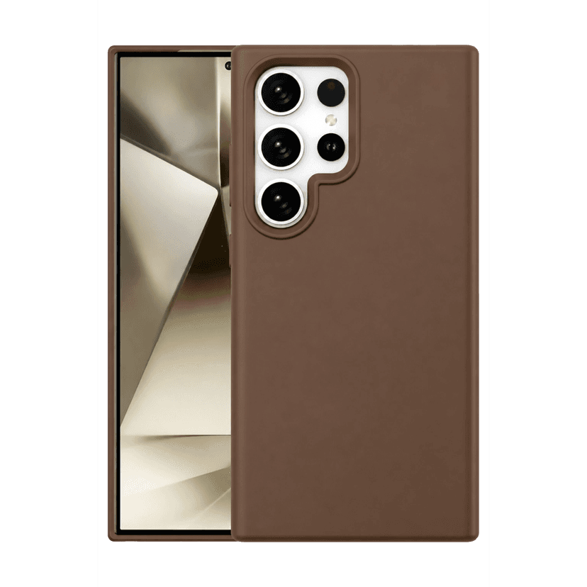 Newface Samsung Galaxy S24 Ultra Kılıf First Silikon - Kahverengi