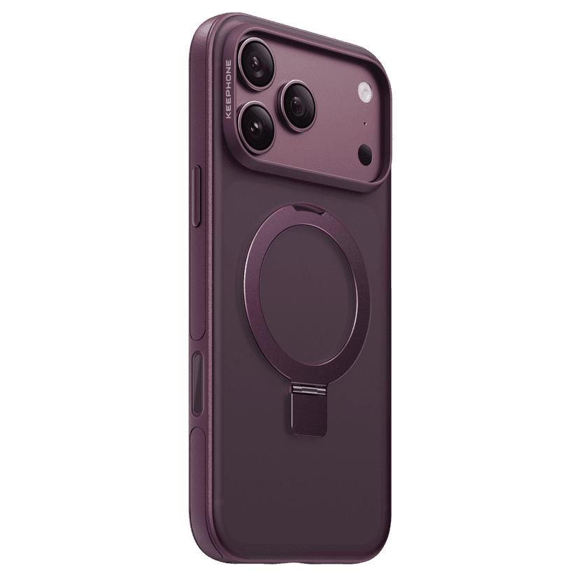 Keephone Apple iPhone 18 Pro Max Magico Standlı Magsafe Kapak - Bordo