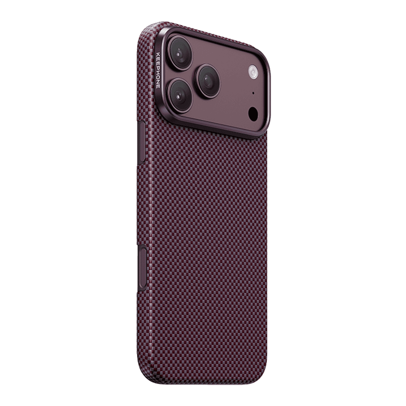 Keephone Apple iPhone 18 Pro Max Kevlar Norra Magsafe Kılıf - Bordo
