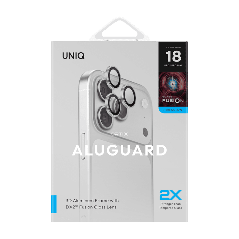Uniq Apple iPhone 18 Pro Max Optix Aluguard Kamera Lens Koruyucu - Gümüş