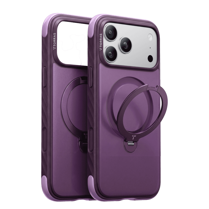 Torras Apple iPhone 18 Pro Max Ostand Q3 Rugg Standlı Magsafe Kapak - Bordo